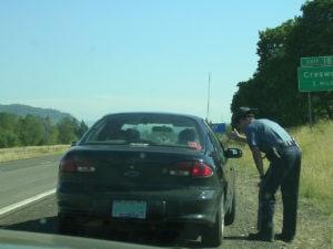 Auto Stopped for Speeding